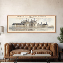 Cargar imagen en el visor de la galería, Château de Chambord Travel Poster Print, Framed Canvas Print, COUNTRY Travel Art, Wood Framed Art, Wall Hanging, Home Decor

