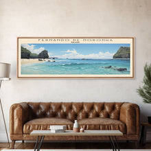 Carregar imagem no visualizador da galeria, Fernando de Noronha COUNTRY | Framed Travel Poster Canvas Print | Trendy Wall Art | Watercolor Painting | Living Room Art | Unique Art
