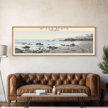 Load image into Gallery viewer, Glass Beach Travel Print Wall Art, Travel Poster Print, Retro Style COUNTRY Home Decor, Wall Hanging, Travel Gift Idea, Unique Metal Art
