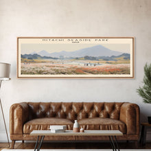 Cargar imagen en el visor de la galería, Hitachi Seaside Park COUNTRY | Framed Travel Poster Canvas Print | Trendy Wall Art | Watercolor Painting | Living Room Art | Unique Art
