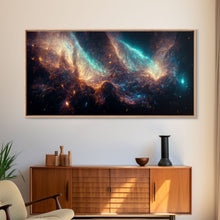 Carregar imagem no visualizador da galeria, Galaxy canvas print, trippy stars and night sky, universe, cool wall art, unique wall art
