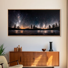 Carregar imagem no visualizador da galeria, Canvas Wall Art Landscape Mountains Nature Painting Prints Minimalist Modern Home Artwork Decoration Night Sky With Stars
