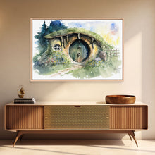 Load image into Gallery viewer, Bang End Painting Framed Canvas Print, Lord, Fantasy Art, Framed Wall Art, Fantasy Decor, A Hole In The Wall
