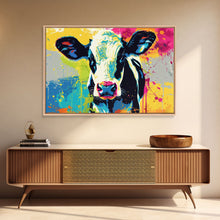 Load image into Gallery viewer, Cow Wall Art, Cow Print, Cow Wallhanging, Farmhouse Decor, Country Western Decor, Cow Lover Gift, Framed Canvas Print Or Metal Art Print
