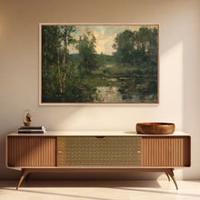 Load image into Gallery viewer, Early American Landscape Painting Framed Canvas Print | Oil Painting Print | Metal Art | Landscape Painting | Living Room Art | Home Decor
