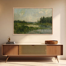 Carregar imagem no visualizador da galeria, By The Water - Framed Canvas Print, English Landscape, Painting Print On Canvas Or Metal, Living Room Decor
