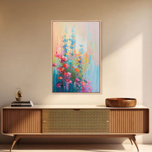 Load image into Gallery viewer, Delicate Blossoms in Springtime - Framed Canvas Print, Elegant Living Room Art, Soft Bedroom Decor, Pastel Flower Art, Wall Art
