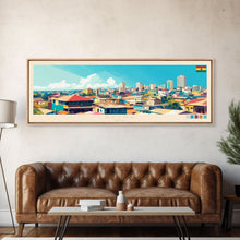 Carregar imagem no visualizador da galeria, Accra, Ghana Travel Poster Panoramic Canvas Print, Accra, Ghana Painting, Ghana Art, Accra Travel Art, Guest Room Painting
