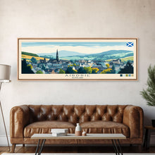Carregar imagem no visualizador da galeria, Airdrie, Scotland Travel Poster Panoramic Canvas Print, Airdrie, Scotland Painting, Scotland Art, Airdrie Travel Art, Guest Room Painting
