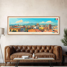 Carregar imagem no visualizador da galeria, Apodaca, Mexico Panoramic Travel Poster Canvas Print, Apodaca, Mexico Painting, Mexico Art, Apodaca Panoramic Travel Art, Travel Painting
