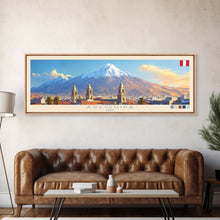 Carregar imagem no visualizador da galeria, Arequipa, Peru Travel Poster Panoramic Canvas Print, Arequipa, Peru Painting, Peru Art, Arequipa Travel Art, Guest Room Painting
