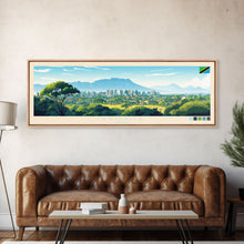 Carregar imagem no visualizador da galeria, Arusha, Tanzania Panoramic Travel Poster Canvas Print, Arusha, Tanzania Painting, Tanzania Art, Arusha Travel Art, Guest Room Painting
