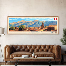 Carregar imagem no visualizador da galeria, Ayacucho, Peru Panoramic Travel Poster Canvas Print, Ayacucho, Peru Painting, Peru Art, Ayacucho Travel Art, Guest Room Painting
