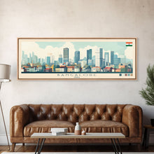 Load image into Gallery viewer, Bangalore, India Panoramic Travel Poster Canvas Print, Bangalore, India Painting, India Art, Bangalore Travel Art, Living Room Painting
