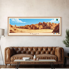 Load image into Gallery viewer, Batna, Algeria Panoramic Travel Poster Canvas Print, Batna, Algeria Painting, Algeria Art, Batna Panoramic Travel Art, Travel Painting
