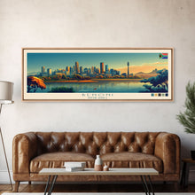 Load image into Gallery viewer, Benoni, South Africa Panoramic Travel Poster Canvas Print, Benoni, South Africa Painting, South Africa Art, Benoni Travel Art, Living Room Painting
