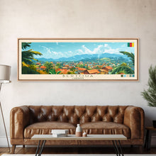 Load image into Gallery viewer, Bertoua, Cameroon Travel Poster Panoramic Canvas Print, Bertoua, Cameroon Painting, Cameroon Art, Bertoua Travel Art, Guest Room Painting
