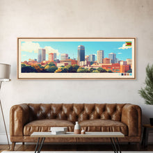 Carregar imagem no visualizador da galeria, Bulawayo, Zimbabwe Travel Poster Panoramic Canvas Print, Bulawayo, Zimbabwe Painting, Zimbabwe Art, Bulawayo Travel Art, Guest Room Painting
