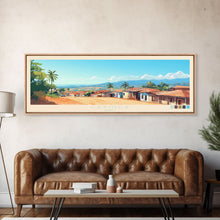 Carregar imagem no visualizador da galeria, Cabinda, Angola Panoramic Travel Poster Canvas Print, Cabinda, Angola Painting, Angola Art, Cabinda Travel Art, Guest Room Painting
