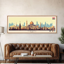 Carregar imagem no visualizador da galeria, Cairo, Egypt Panoramic Travel Poster Canvas Print, Cairo, Egypt Painting, Egypt Art, Cairo Panoramic Travel Art, Travel Painting
