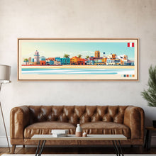 Cargar imagen en el visor de la galería, Chiclayo, Peru Panoramic Travel Poster Canvas Print, Chiclayo, Peru Painting, Peru Art, Chiclayo Travel Art, Guest Room Painting
