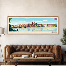 Load image into Gallery viewer, Colchester, England Travel Poster Panoramic Canvas Print, Colchester, England Painting, England Art, Colchester Travel Art, Guest Room Painting
