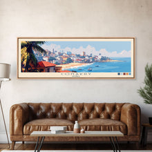 Cargar imagen en el visor de la galería, Conakry, Guinea Panoramic Travel Poster Canvas Print, Conakry, Guinea Painting, Guinea Art, Conakry Travel Art, Guest Room Painting
