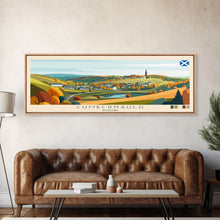 Load image into Gallery viewer, Cumbernauld, Scotland Panoramic Travel Poster Canvas Print, Cumbernauld, Scotland Painting, Scotland Art, Cumbernauld Travel Art, Guest Room Painting
