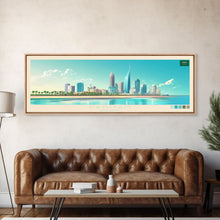 Load image into Gallery viewer, Dammam, Saudi Arabia Panoramic Travel Poster Canvas Print, Dammam, Saudi Arabia Painting, Saudi Arabia Art, Dammam Travel Art, Guest Room Painting
