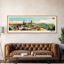 Load image into Gallery viewer, Durban, South Africa Panoramic Travel Poster Canvas Print, Durban, South Africa Painting, South Africa Art, Durban Travel Art, Living Room Painting
