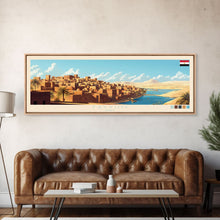 Carregar imagem no visualizador da galeria, Fayyum, Egypt Panoramic Travel Poster Canvas Print, Fayyum, Egypt Painting, Egypt Art, Fayyum Travel Art, Guest Room Painting
