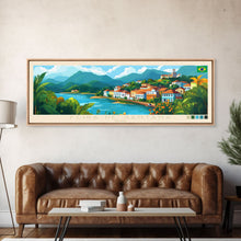 Cargar imagen en el visor de la galería, Feira de Santana, Brazil Panoramic Travel Poster Canvas Print, Feira de Santana, Brazil Painting, Brazil Art, Feira de Santana Travel Art, Living Room Painting
