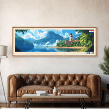 Load image into Gallery viewer, Fernando de la Mora, Paraguay Travel Poster Panoramic Canvas Print, Fernando de la Mora, Paraguay Painting, Paraguay Art, Fernando de la Mora Travel Art, Guest Room Painting
