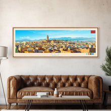 Cargar imagen en el visor de la galería, Fez, Morocco Travel Poster Panoramic Canvas Print, Fez, Morocco Painting, Morocco Art, Fez Travel Art, Guest Room Painting
