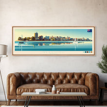 Carregar imagem no visualizador da galeria, Geelong, Australia Travel Poster Panoramic Canvas Print, Geelong, Australia Painting, Australia Art, Geelong Travel Art, Guest Room Painting
