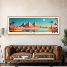 Carregar imagem no visualizador da galeria, Gizeh, Egypt Panoramic Travel Poster Canvas Print, Gizeh, Egypt Painting, Egypt Art, Gizeh Panoramic Travel Art, Travel Painting
