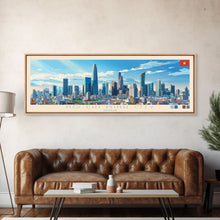 Cargar imagen en el visor de la galería, Ho Chi Minh City, Vietnam Panoramic Travel Poster Canvas Print, Ho Chi Minh City, Vietnam Painting, Vietnam Art, Ho Chi Minh City Panoramic Travel Art, Travel Painting
