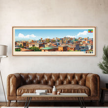 Load image into Gallery viewer, Mekelle, Ethiopia Panoramic Travel Poster Canvas Print, Mekelle, Ethiopia Painting, Ethiopia Art, Mekelle Panoramic Travel Art, Travel Painting
