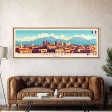 Load image into Gallery viewer, Queretaro, Mexico Panoramic Travel Poster Canvas Print, Queretaro, Mexico Painting, Mexico Art, Queretaro Travel Art, Living Room Painting
