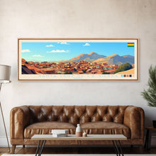 Cargar imagen en el visor de la galería, Santa Cruz de la Sierra, Bolivia Panoramic Travel Poster Canvas Print, Santa Cruz de la Sierra, Bolivia Painting, Bolivia Art, Santa Cruz de la Sierra Travel Art, Living Room Painting
