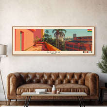 Carregar imagem no visualizador da galeria, Accra, Ghana Panoramic Canvas Print, Accra, Ghana Painting, Ghana Art, Accra Travel Poster, Travel Art, Guest Room Painting
