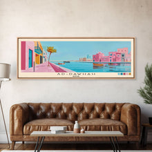 Carregar imagem no visualizador da galeria, Ad-Dawhah, Qatar Panoramic Canvas Print, Ad-Dawhah, Qatar Painting, Qatar Art, Ad-Dawhah Travel Poster, Travel Art, Living Room Painting
