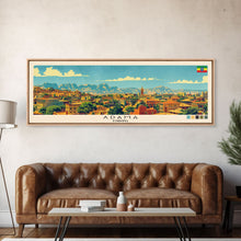 Carregar imagem no visualizador da galeria, Adama, Ethiopia Panoramic Canvas Print, Adama, Ethiopia Painting, Ethiopia Art, Adama Travel Poster, Travel Art, Vacation Gift

