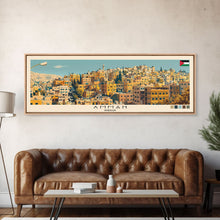 Carregar imagem no visualizador da galeria, Amman, Jordan Panoramic Canvas Print, Amman, Jordan Painting, Jordan Art, Amman Travel Poster, Travel Art, Guest Room Painting
