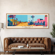 Load image into Gallery viewer, Banfora, Burkina Faso Panoramic Canvas Print, Banfora, Burkina Faso Painting, Burkina Faso Art, Banfora Travel Poster, Travel Art, Guest Room Painting
