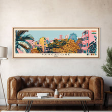 Load image into Gallery viewer, Bangalore, India Panoramic Canvas Print, Bangalore, India Painting, India Art, Bangalore Travel Poster, Travel Art, Vacation Gift
