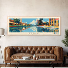 Load image into Gallery viewer, Bekasi, Indonesia Panoramic Canvas Print, Bekasi, Indonesia Painting, Indonesia Art, Bekasi Travel Poster, Travel Art, Guest Room Painting
