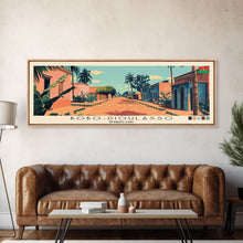 Load image into Gallery viewer, Bobo-Dioulasso, Burkina Faso Panoramic Canvas Print, Bobo-Dioulasso, Burkina Faso Painting, Burkina Faso Art, Bobo-Dioulasso Travel Poster, Travel Art, Guest Room Painting
