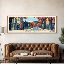 Load image into Gallery viewer, Bradford, England Panoramic Canvas Print, Bradford, England Painting, England Art, Bradford Travel Poster, Travel Art, Vacation Gift
