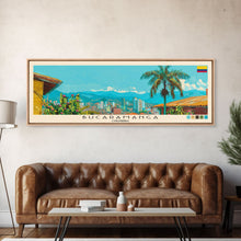 Carregar imagem no visualizador da galeria, Bucaramanga, Colombia Panoramic Canvas Print, Bucaramanga, Colombia Painting, Colombia Art, Bucaramanga Travel Poster, Travel Art, Guest Room Painting
